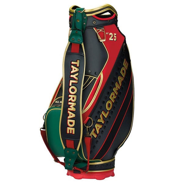 Taylor Made Steam Line Staff Bag (6 way top, Black/Red/Green) Golf 2025 NEW