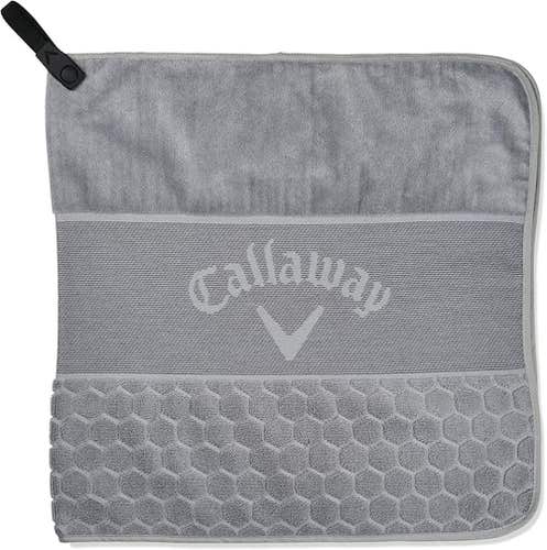 Callaway Tour Fold Towel (Silver, 18" x 18") Golf 2023 NEW