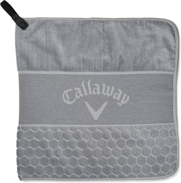 Callaway Tour Fold Towel (Silver, 18" x 18") Golf 2023 NEW