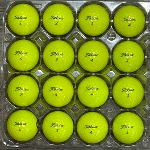16 Titleist Pro V1 Yellow Golf Balls - 5A MINT CONDITION ONLY