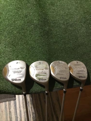 Wilson Ladies ProStaff W Titanium Woods Set (D, 3W, 5W, 7W) UST Graphite Shafts