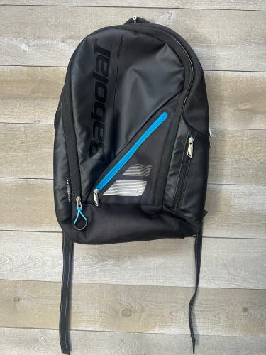 Babolat 24" Tennis Backpack Bag Gym Sports Gear Racquet Tennis Bag Black Blue