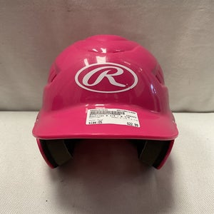 Used Rawlings 6 1/4 - 6 7/8 Batting Helmet No Mask Pink One Size 11490-S000267045