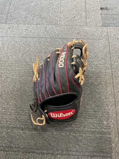 Used Wilson A1000 BB/SB Glove RH Throw Black 11 1/4" 11614-S000224822