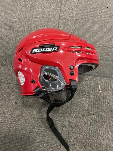 Used Bauer NON CERTIFIED Hockey Helmet Only Red MD 11614-S000224821