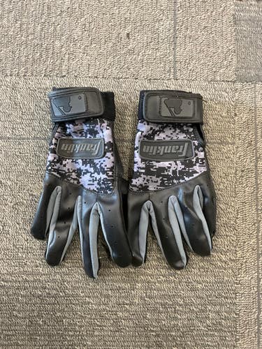 Used Franklin BATTING GLOVES BB/SB Batting Gloves Black MD 11614-S000224805