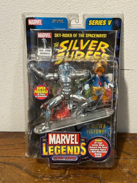 Marvel Legends Silver Surfer Action Figure & Comic Book Series V ToyBiz 2003