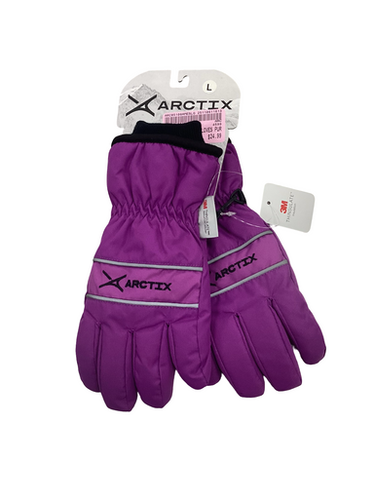 New YTH LG WHITEOUT GLOVES PUR 11613-ARC85106AMESLG