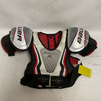 Used Bauer VAPOR X20 Senior Shoulder Pads White/Black/Red SM 11855-S000194195