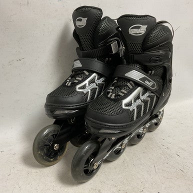 Used ELITE INFINITE PASSION ADJ 7-9 Senior Rec Fitness Skates Black Adjustable 11855-S000194193