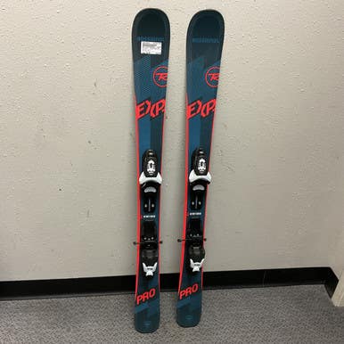 Used Rossignol EXPERIENCE PRO Boys DH Ski/Binding Navy Blue And Red 116 cm 11855-S000194215