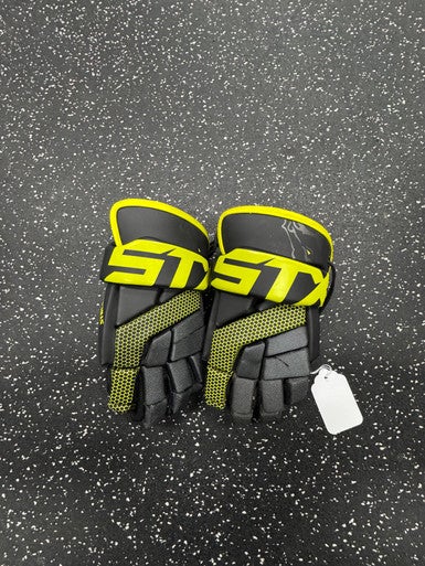 Used STX STALLION 100 Lacrosse Gloves Mens Black 10" 11849-S000033400