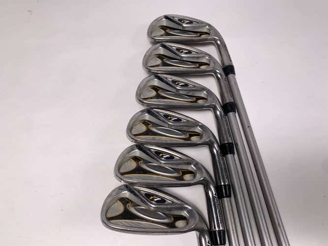 TaylorMade R7 Iron Set 5-PW UST iRod Stiff Graphite Mens RH Midsize Grips +2''