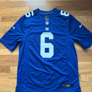 Men's Nike Jaxson Dart Royal New York Giants 2025 NFL Draft First Round Pick Game Jersey (Used)