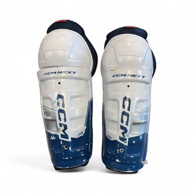 Used CCM NEXT Junior Shin Guards White 10" 11873-S000225578