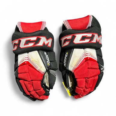 Used CCM TACKS 7092 Senior Gloves White/Black/Red 14" 11873-S000224915