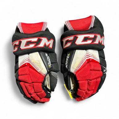 Used CCM TACKS 7092 Senior Gloves White/Black/Red 14" 11873-S000224915