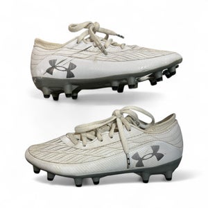 Used Under Armour Jr FB Cleats White Junior 02.5 11873-S000220898
