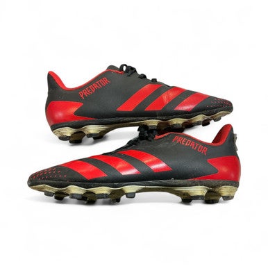 Used Adidas PREDATOR Soccer Cleats Black And Red Junior 05 11873-S000224503