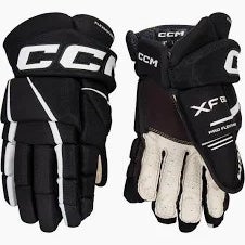 New CCM Tacks XF 80 Hockey Gloves SR 14" Black And White 11873-CCMHGXF80SRBKWH14
