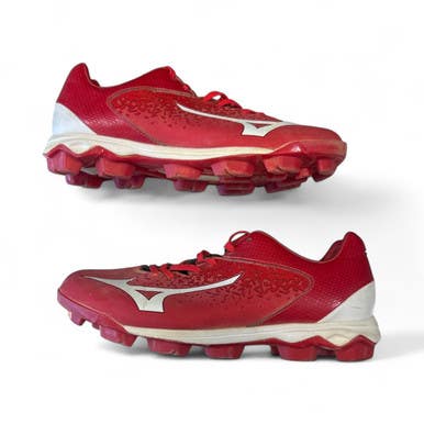 Used Mizuno BB/SB Cleats Red Senior 7.5 11873-S000222756