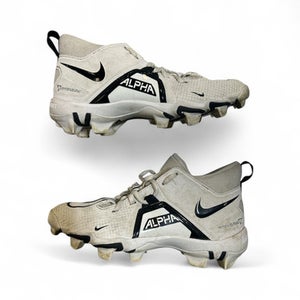 Used Nike ALPHA Jr FB Cleats White Junior 03 11873-S000222716