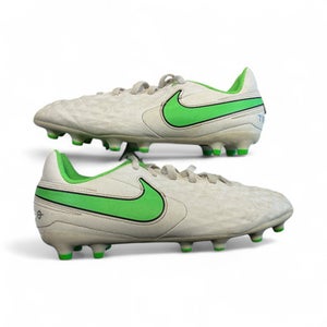 Used Nike TIEMPO Soccer Cleats White And Green Junior 04 11873-S000222710