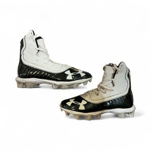 Used Under Armour Jr FB Cleats Black And White Junior 05 11873-S000222707