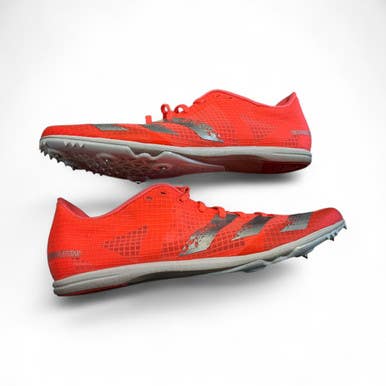 Used Adidas DISTANCESTAR Track & Field Cleats Adult Neon Orange Senior 9.5 11873-S000217818