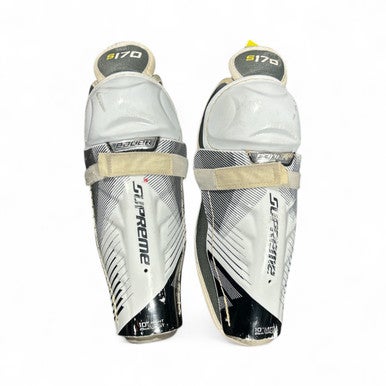 Used Bauer SUPREME Junior Shin Guards White 10" 11873-S000218872