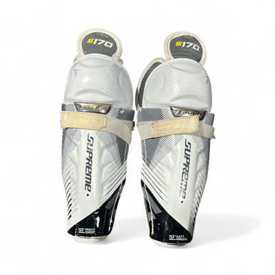Used Bauer SUPREME S170 Youth Shin Guards White 10" 11873-S000206054