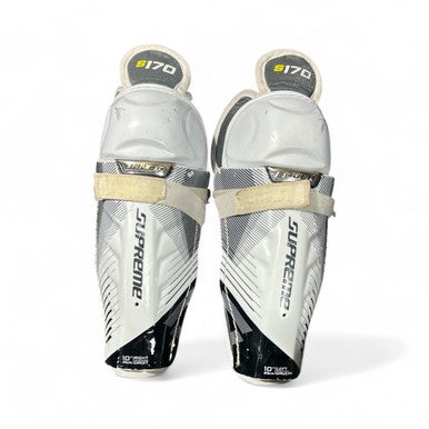 Used Bauer SUPREME S170 Youth Shin Guards White 10" 11873-S000206054