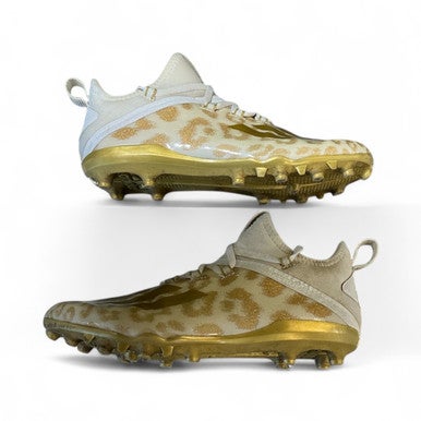 Used Adidas ADIZERO Adult FB Cleats White And Gold Senior 5 11873-C000222358