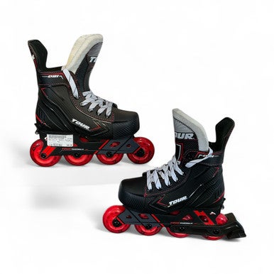 Used Tour Skate Q91 Roller Hockey Skates Black Adjustable 11873-S000225879