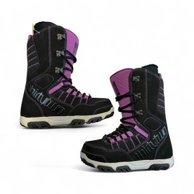 Used ThirtyTwo PRION Womens Snowboard Boots Black And Purple Senior 7.5 11873-S000225856