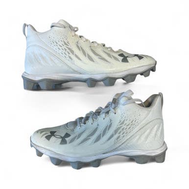 Used Under Armour Adult FB Cleats White Senior 9 11873-S000223753