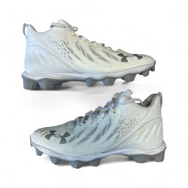 Used Under Armour Adult FB Cleats White Senior 9 11873-S000223753