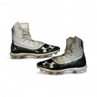 Used Under Armour Adult FB Cleats Black And White Senior 7 11873-S000218693