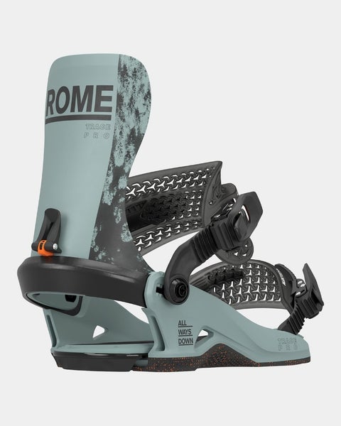 Rome Trace Pro Snowboard Bindings M/L Mens US 7.5-10 Grey Orange -79915