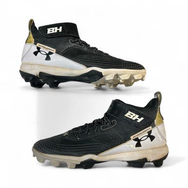 Used Under Armour BH BB/SB Cleats Black And White Senior 9 11873-S000215178