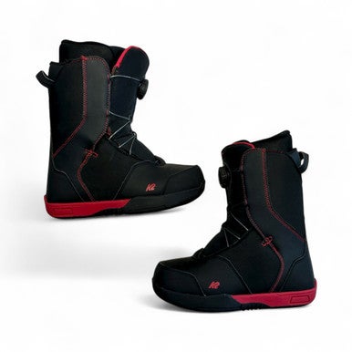 Used K2 VANDAL Boys Snowboard Boots Black And Red Junior 04 11873-S000204562