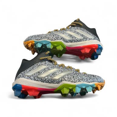 Used Adidas Jr FB Cleats Grey Junior 03.5 11873-C000223584