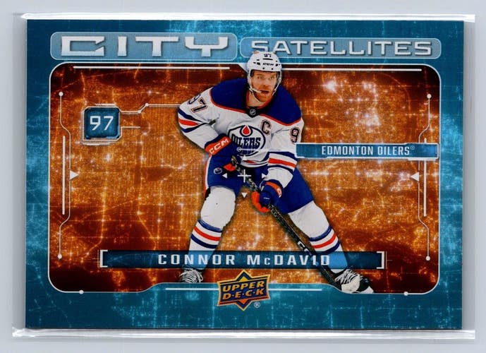 Connor McDavid Oilers 2024-25 Upper Deck Series 1 City Satellites Insert #CS-3