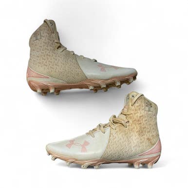 Used Under Armour Adult FB Cleats Pink And White Senior 7.5 11873-S000208024
