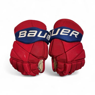 Used Bauer BUCS AAA Senior Hoxkey Gloves White/Royal/Red 13" 11873-S000225839