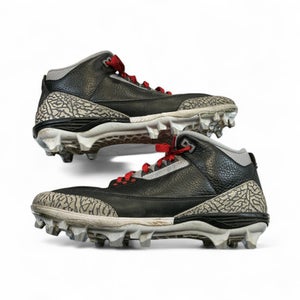 Used Nike JORDAN 3 Adult FB Cleats White/Black/Red Senior 11 11873-S000225797