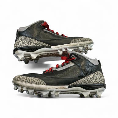 Used Nike JORDAN 3 Adult FB Cleats White/Black/Red Senior 11 11873-S000225797