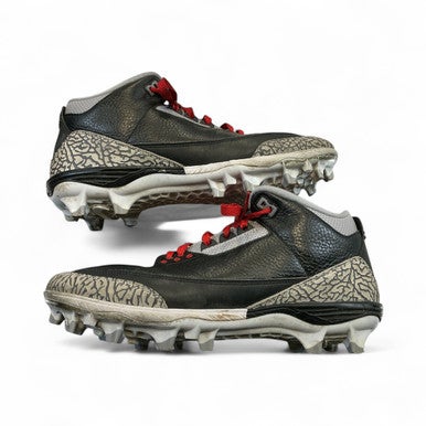 Used Nike JORDAN 3 Adult FB Cleats White/Black/Red Senior 11 11873-S000225797