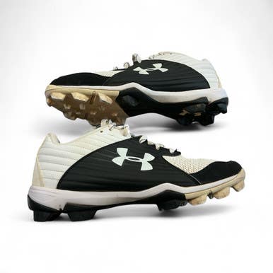 Used Under Armour BB/SB Cleats Black And White Senior 9 11873-S000225619