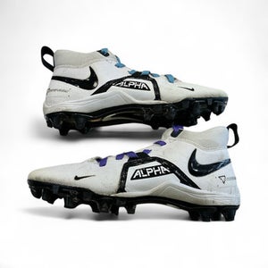 Used Nike ALPHA Adult FB Cleats Black And White Senior 7 11873-S000224870